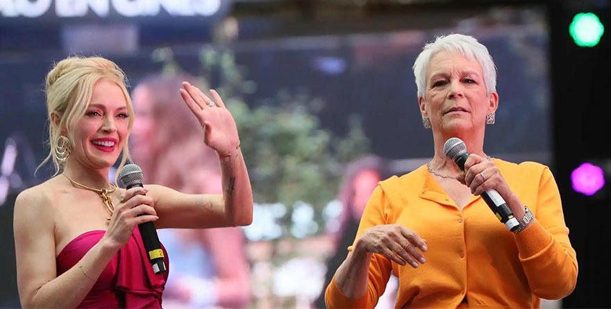 Propagan Jamie Lee Curtis y Lindsay Lohan locura en CDMX