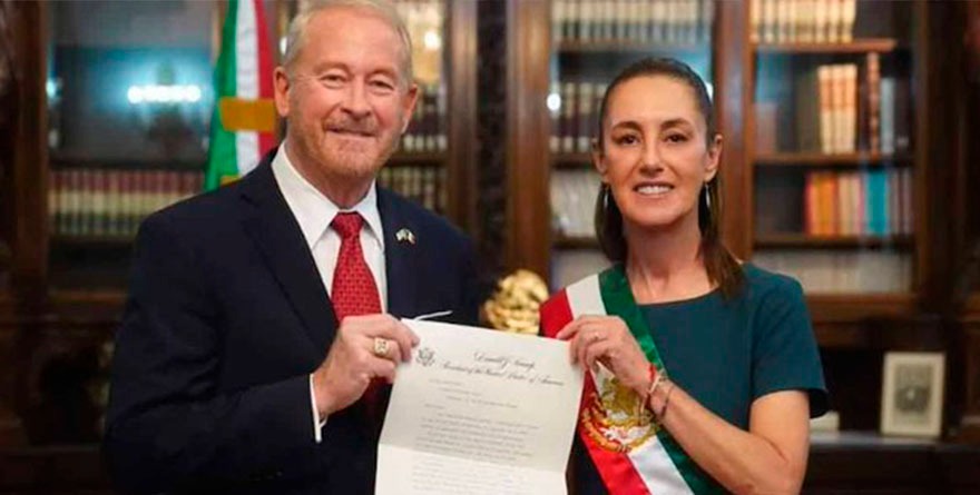 Acude embajador de EU otra vez a palacio nacional