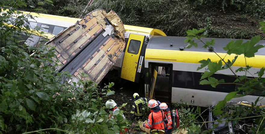 Se descarrila tren en Alemania
