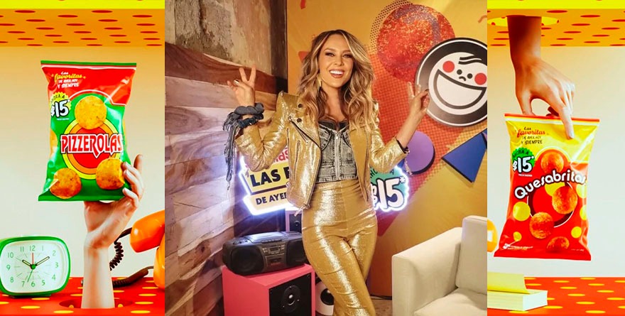 Fey y Sabritas se arman el revival noventero con botanas retro