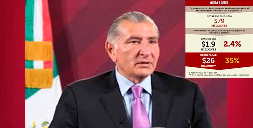 PAGA ADÁN  ISR de 2.4%