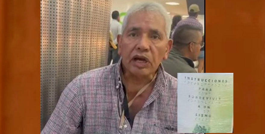 Presenta su libro en braille “Instrucciones para sobrevivir a un sismo”