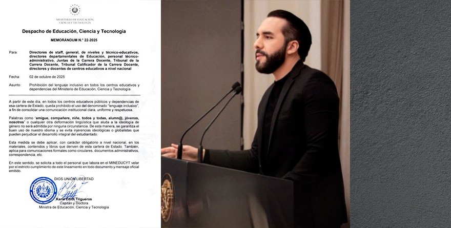 Prohíbe Bukele lenguaje inclusivo  en escuelas