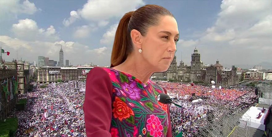 CELEBRA SHEINBAUM EN ZÓCALO PRIMER AÑO DE GOBIERNO