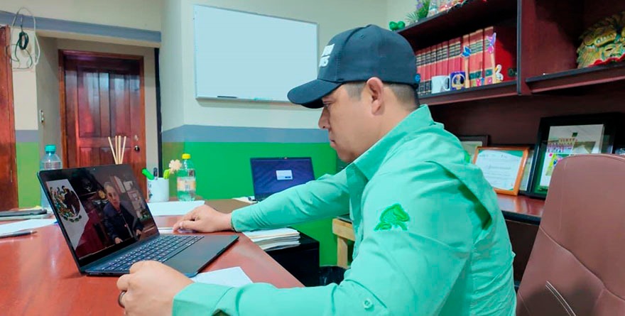 Llega a Axtla; esperan mañana a Sheinbaum