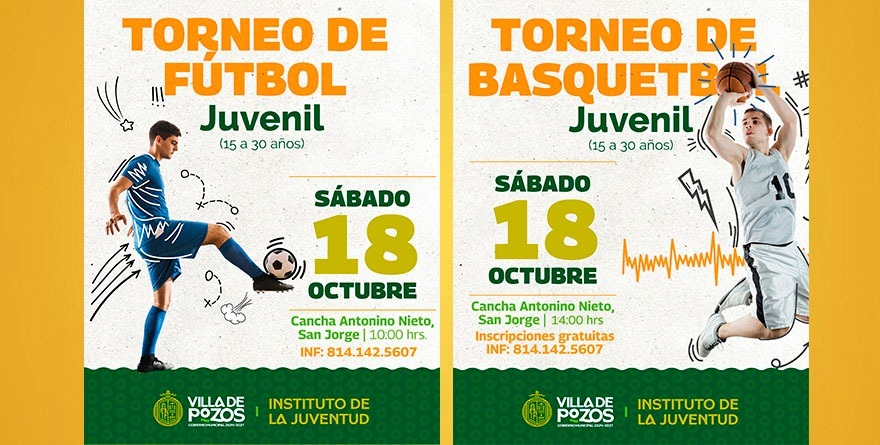 TORNEOS DE BÁSQUETBOL Y FÚTBOL EN VILLA DE POZOS