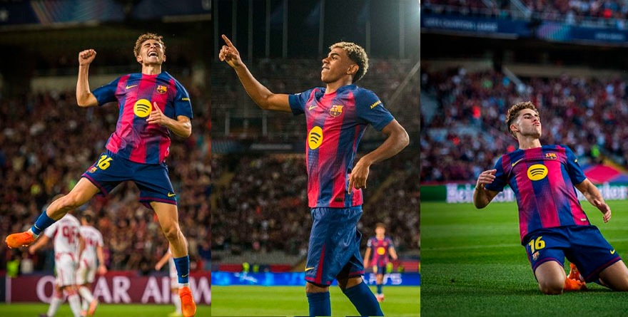 Festival de goles azulgranas en Champions