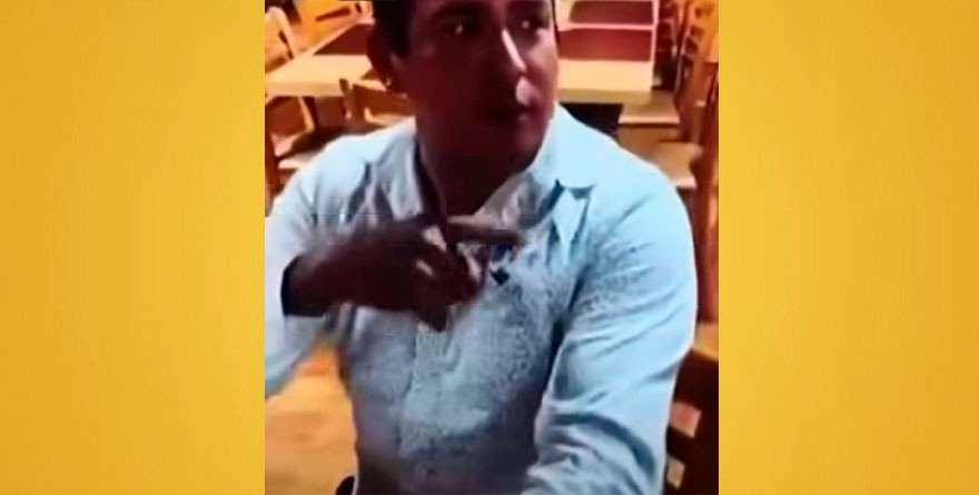 Lo ‘cancelen’ en vivo: Exalcalde expuesto en restaurante por deber la pensión.