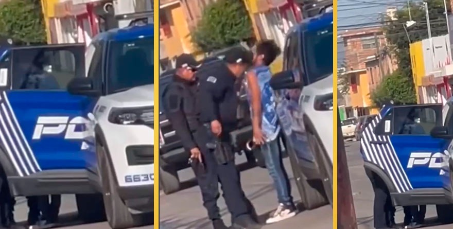 Exhiben abuso policial en la capital potosina