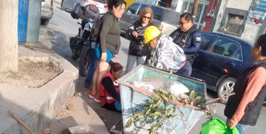 Barría la calle, pero el carro la barrió a ella