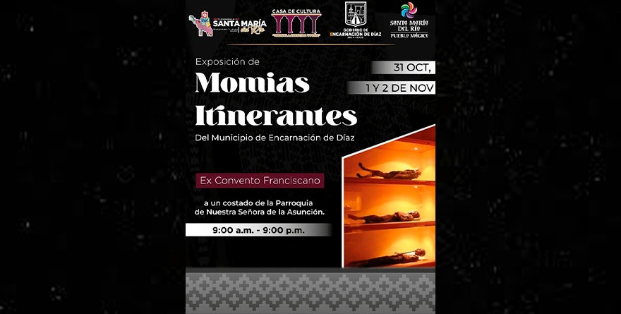 Llegan momias a Santa María