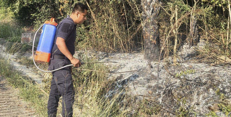 Apagan Incendio en camino de Tanlajas