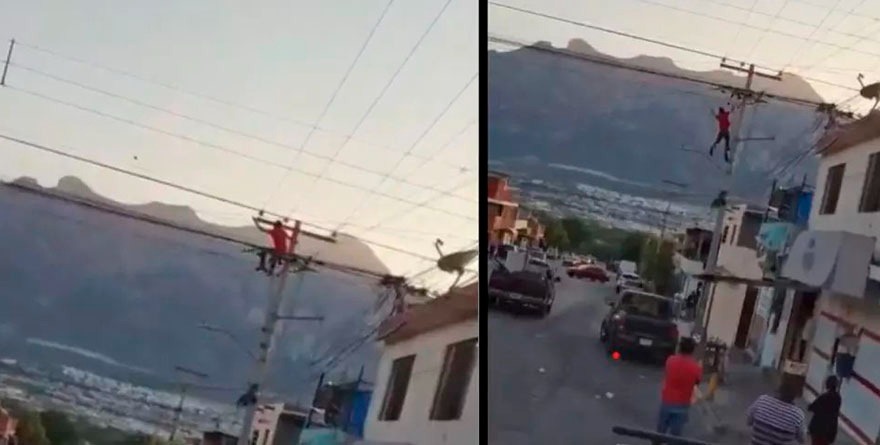 SUFRE DESCARGA ELÉCTRICA Y CAE DE OCHO METROS