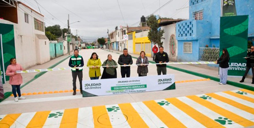 Soledad concluye rehabilitación de calle Lino Gómez