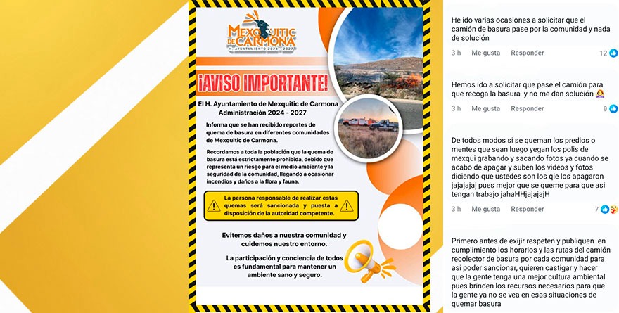 Deficiente servicio de recolección de basura en Mexquitic