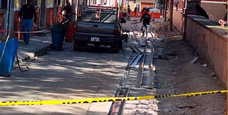 Peligro: obra sin medidas de protección 