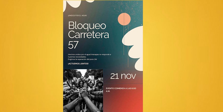 Bloqueo en la 57 por crisis de agua
