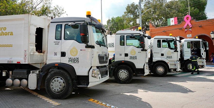 REFUERZAN RECOLECCIÓN DE RESIDUOS CON FLOTILLA VEHICULAR EN VILLA DE POZOS