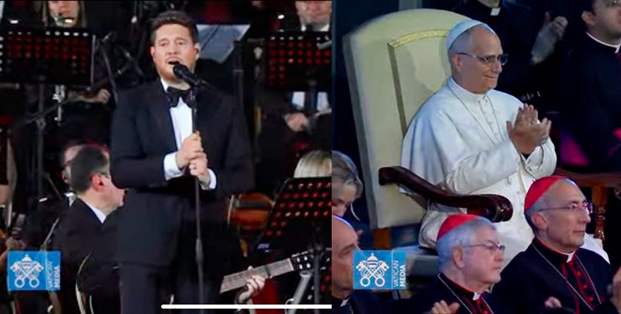 Ilumina Michael Bublé velada solidaria en el Vaticano
