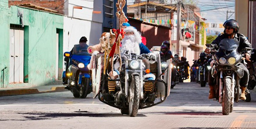 Arribó Santa sobre ruedas