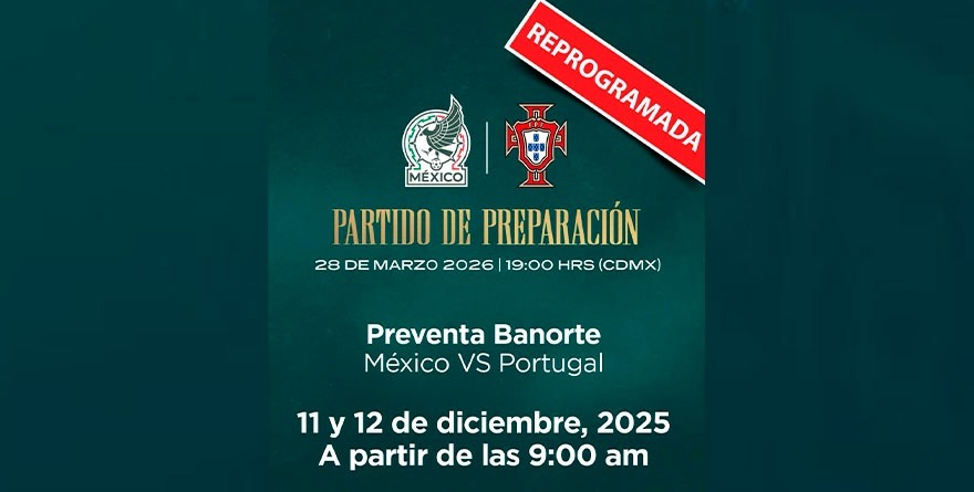 Posponen preventa del México vs. Portugal