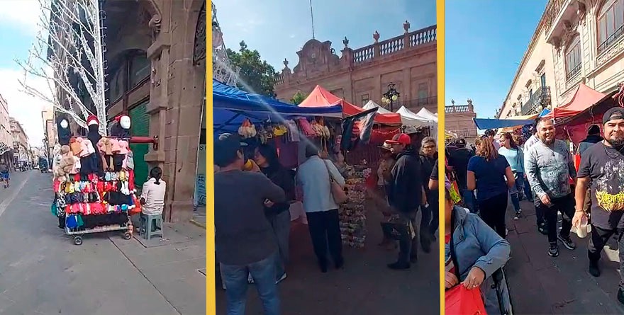 Ambulantaje invade el Centro Histórico del gobierno de Galindo