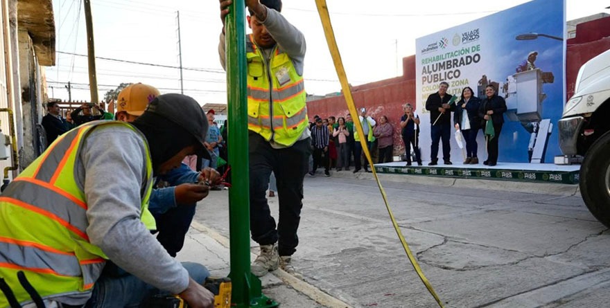 Inician trabajos: más luz, más seguridad