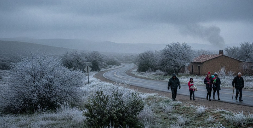 Zona Media amanece congelada