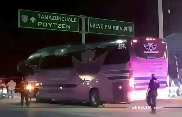 DISPARAN ASALTANTES CONTRA AUTOBÚS TURÍSTICO EN SLP