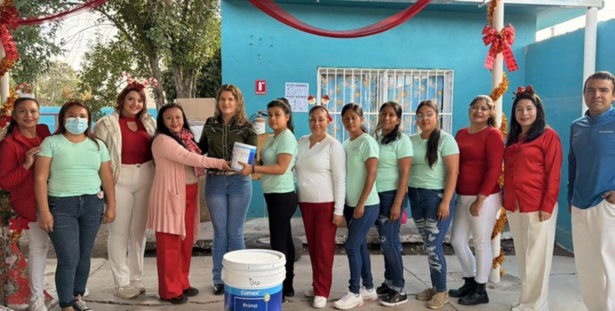 Villa de Juárez pinta de nuevo al Jardín de Niños