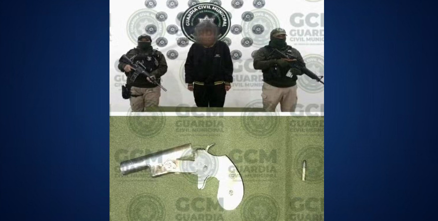 Lo atrapan con su pistolón casero