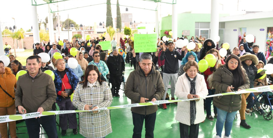 Soledad entrega techado UBR II