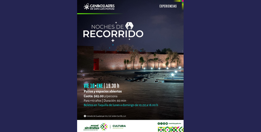 Recorrido nocturno en el Ceart