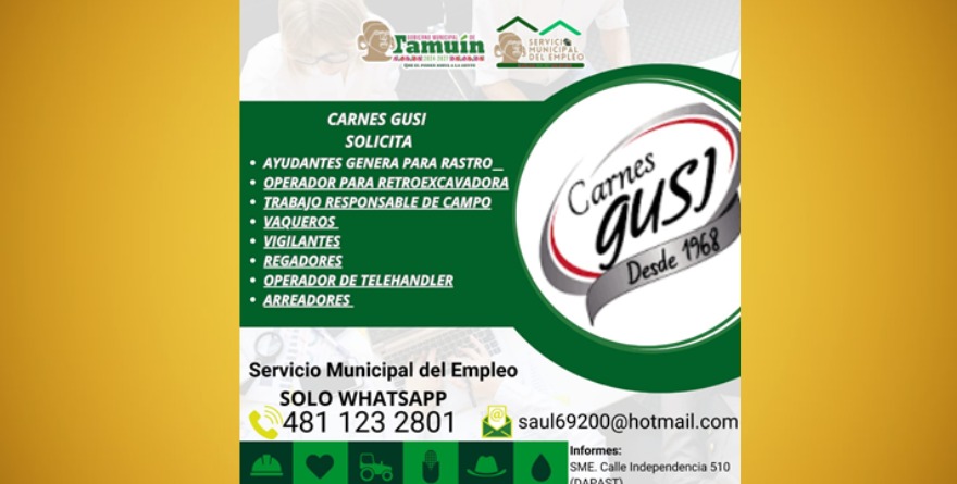 Tamuín promueve oportunidades de empleo