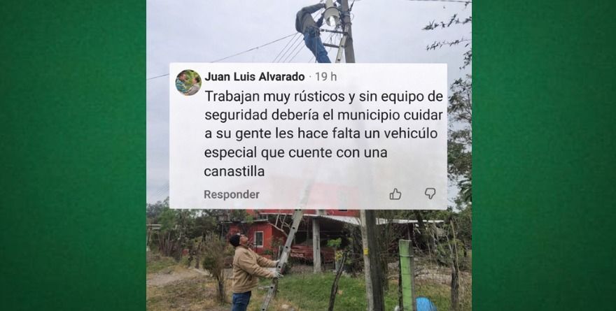 Reparan luminarias con altos riesgos
