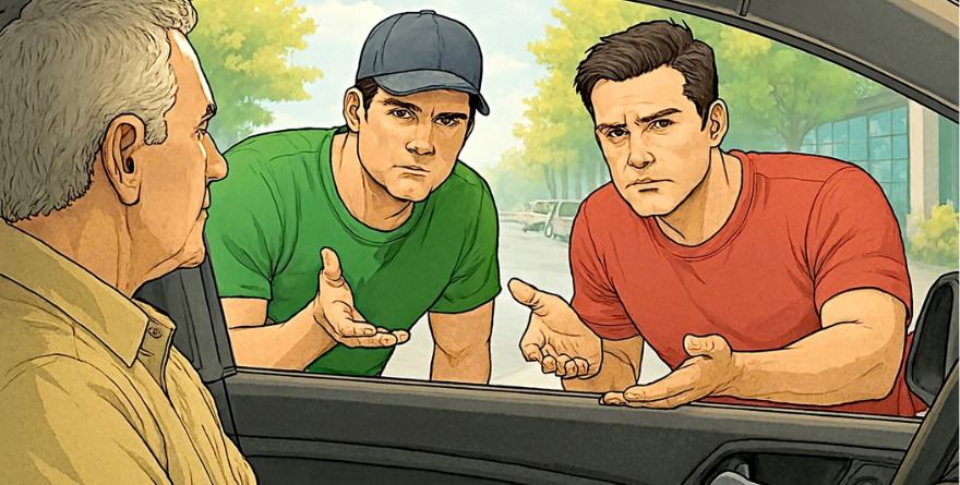 VAN SOBRE MAYORES CON ‘LLANTA PONCHADA’