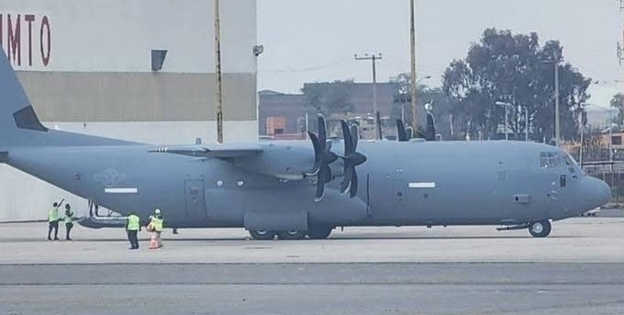 DICE GOBIERNO QUE AERONAVE DE EU LLEGÓ POR CAPACITACIÓN