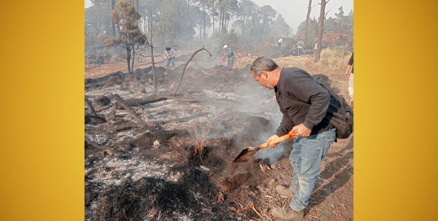 Incendios latentes en zonas abiertas de Moctezuma