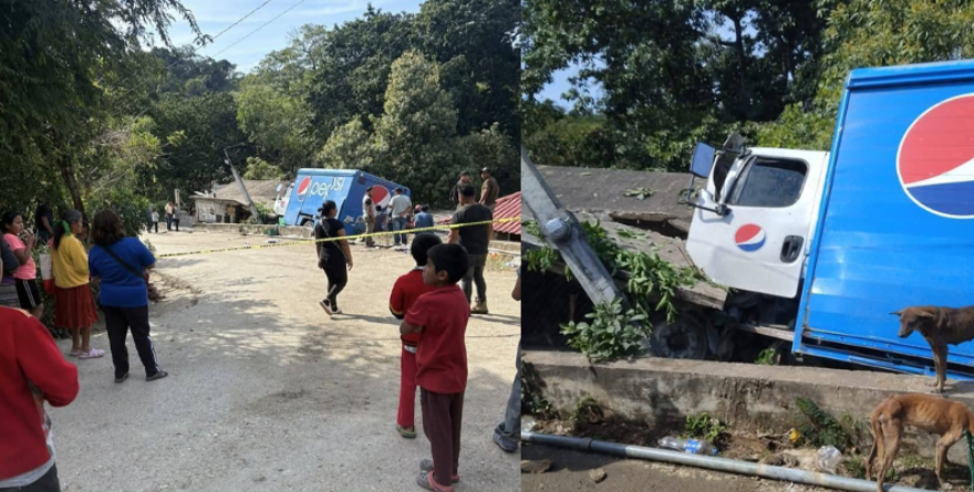 ¡Se pasó de refrescante! Repartidor de la Pepsi se mete hasta la cocina con todo y camión
