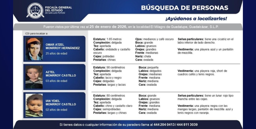 Fiscalía activa búsqueda urgente