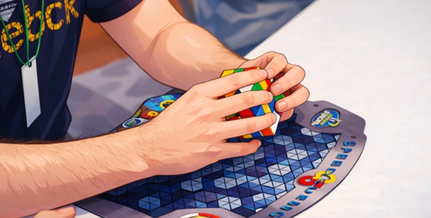 Primer abierto de cubo rubik en Pozos
