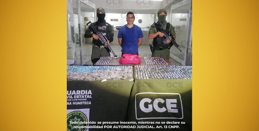 Capturan a vendedor con miles de posibles dosis