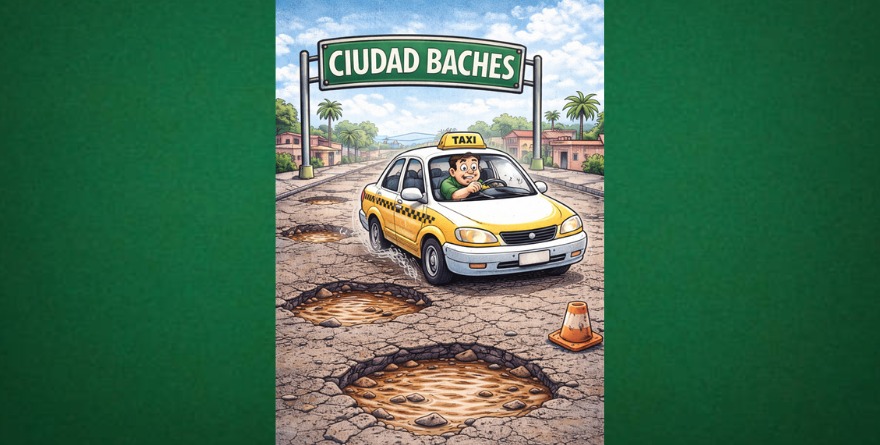 Calles de caricatura en “Ciudad Baches”