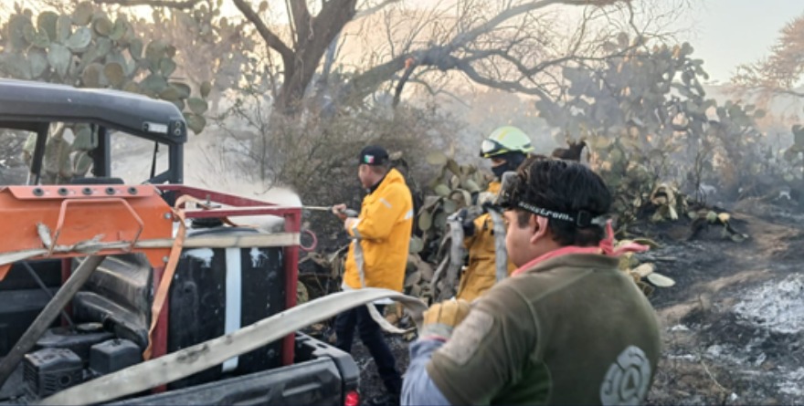 Confirman control de incendio en Mexquitic