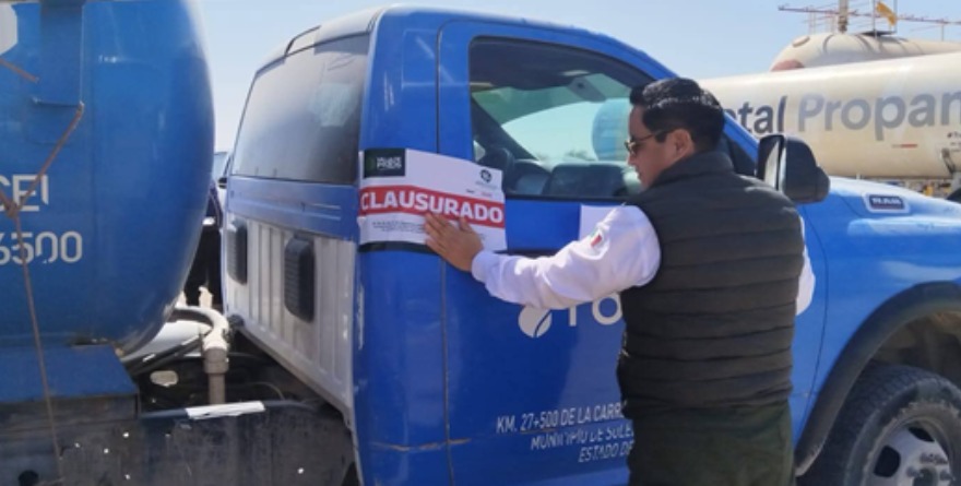 Clausuran pipas de gas fuera de norma