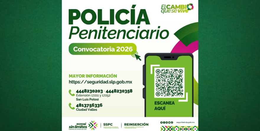 ¿Buscas chamba? SLP recluta policías penitenciarios