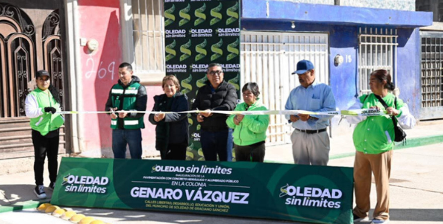 Entregan obras en Genaro Vázquez