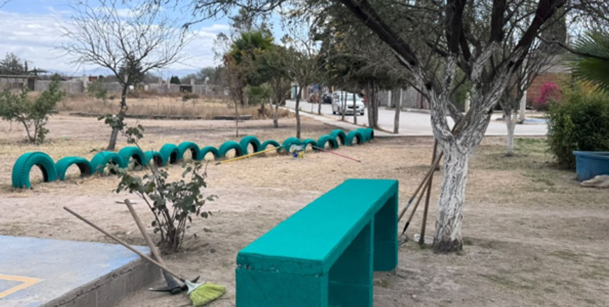 Vecinos transforman cancha y arman fiesta deportiva