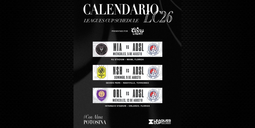 HABRÁ PARTIDOS DE LA LEAGUE CUP 2026 EN MÉXICO