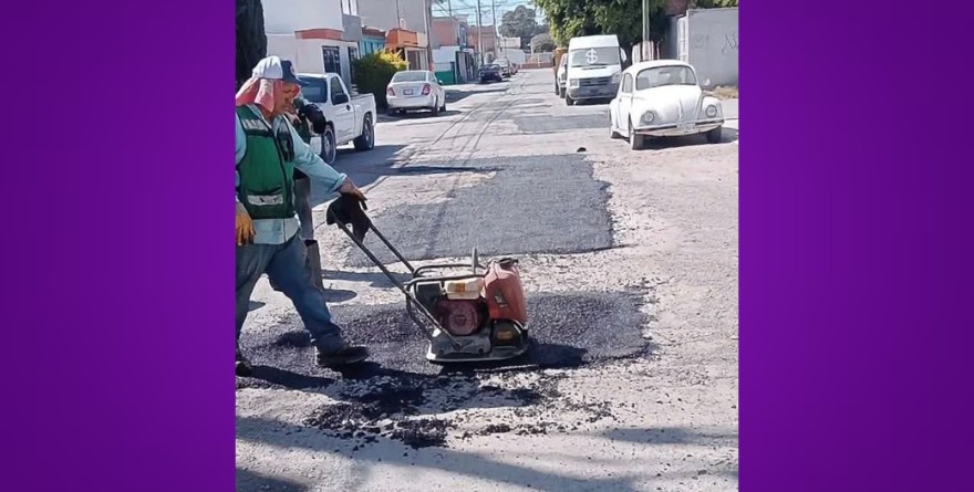 Refuerzan bacheo en  Rancho Viejo